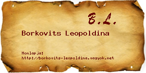 Borkovits Leopoldina névjegykártya